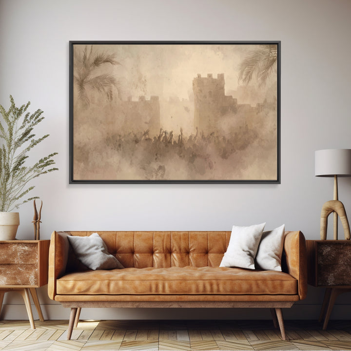 Desert Hosanna – Framed Canvas Print – Christian Wall Art – Christian Art Canvas – Jesus Painting – Christian Christmas Art – Christian Gif