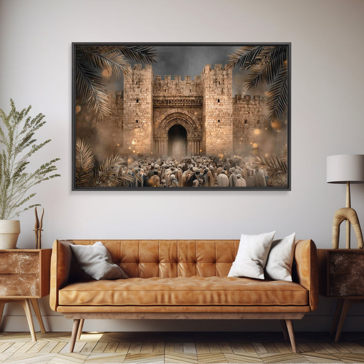 Gate of Triumph, Framed Canvas Print, Christian Art Canvas, Christian Wall Art, Christmas Art Prints, Jesus Painting, Christian Gift Ideas