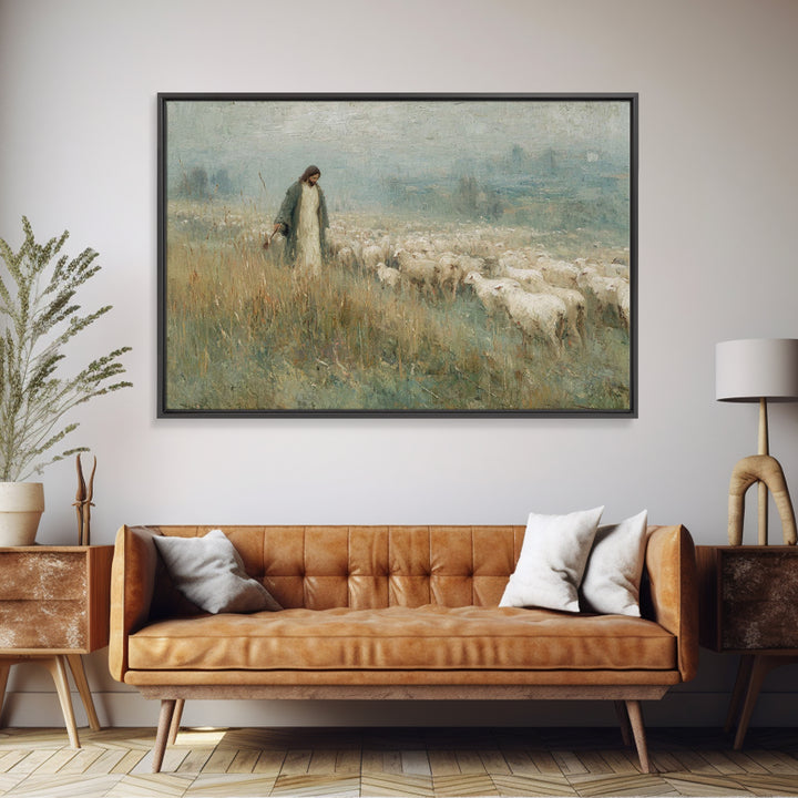 Jerusalem Crowds – Framed Canvas Print – Christian Art Print – Jesus Painting – Christian Wall Art – Christmas Art Prints – Christian Gift