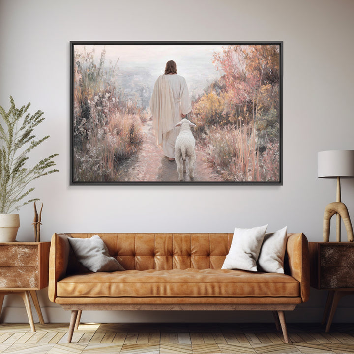 Soft Horizon Grace – Framed Canvas Print – Christian Art Canvas – Christmas Art – Christian Wall Art – Jesus Painting – Christian Christmas