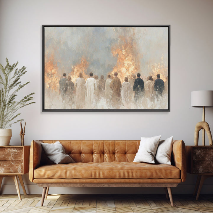 Ascension Fire Choir – Framed Canvas Print – Christian Wall Art – Christian Painting – Christian Christmas Art – Christian Art Canvas – Chr