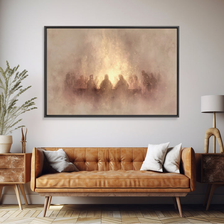 Upper Room Light – Framed Canvas Print – Christian Art Canvas – Christian Wall Art – Christian Christmas Art – Christian Painting – Christi