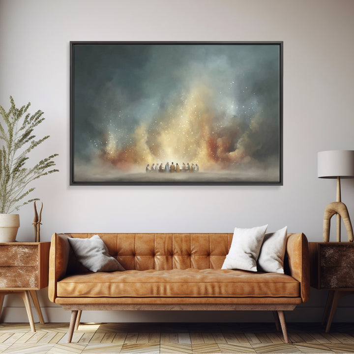 Glory In The Cloud – Framed Canvas Print – Christian Painting – Christian Art Canvas – Christian Christmas Art – Christian Wall Art – Chris