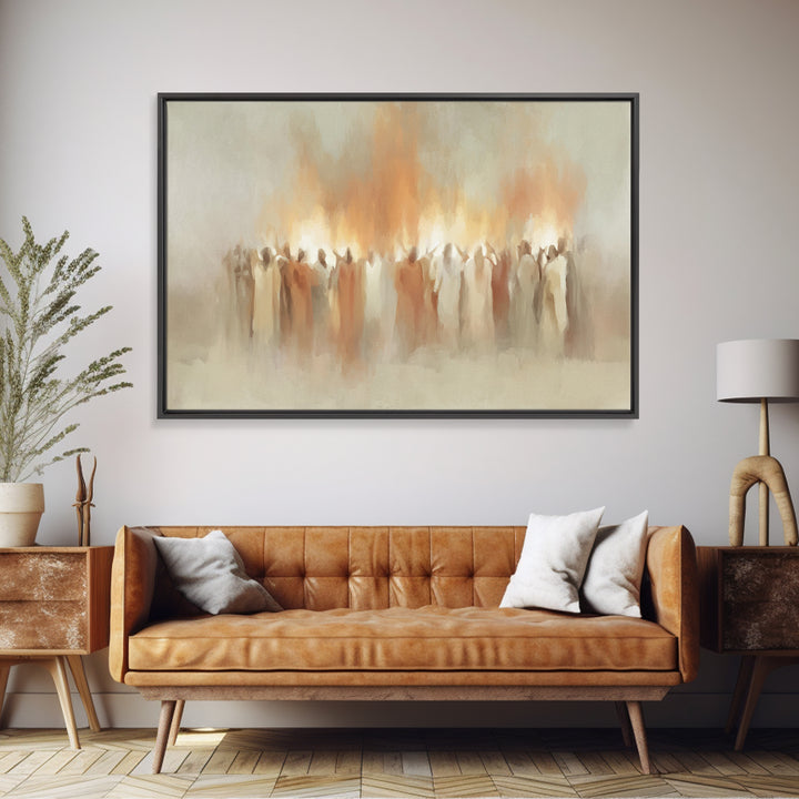 Flames Of Renewal – Framed Canvas Print – Christian Art Canvas – Christian Decoration – Christian Painting – Christian Wall Art – Christian