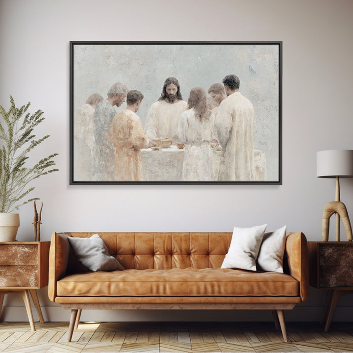 Sacred Gathering - Framed Canvas Print - Christian Wall Art - Jesus Painting - Christian Art Canvas - Christian Decor - Christian Gift Idea