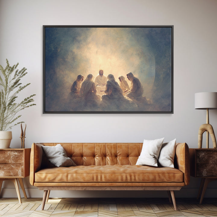 Heavenly Circle | Framed Canvas Print | Christian Art Canvas | Jesus Painting | Modern Christian Art | Christian Wall Art | Christian Chris