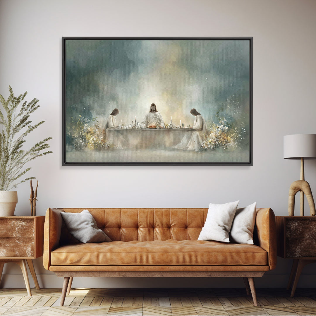 Radiant Council – Framed Canvas Print – Christian Art Canvas – Jesus Wall Art – Large Christian Art – Christian Painting – Christmas Art Fr