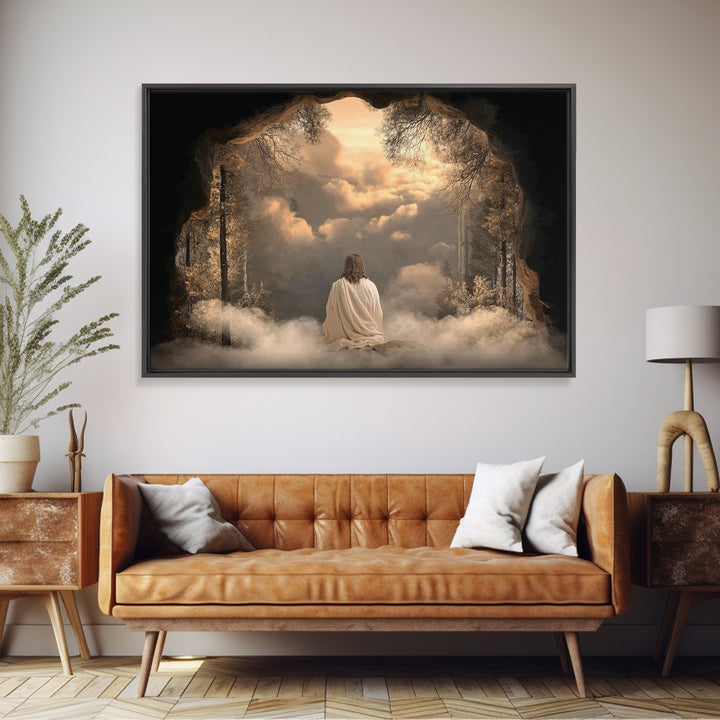 Holy Banquet | Framed Canvas Print | Christian Wall Art | Jesus Art Print | Modern Christian Art | Christian Gift | Christmas Wall Art