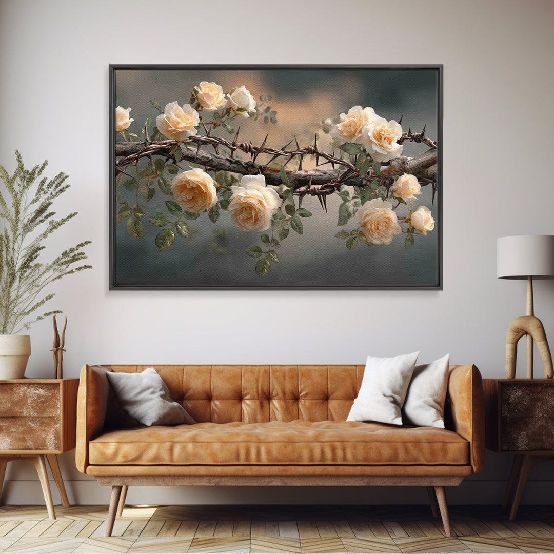 Purity Of Care | Framed Canvas Print | Christian Wall Art | Christian Art Canvas | Minimalist Christian Art | Christian Decoration | Christ