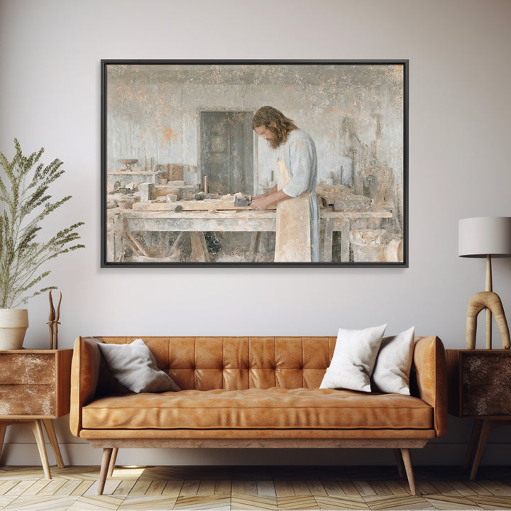 Servant Of Peace – Framed Canvas Print – Christian Art Canvas – Jesus Painting – Vintage Christian Art – Christian Wall Art – Christian Dec