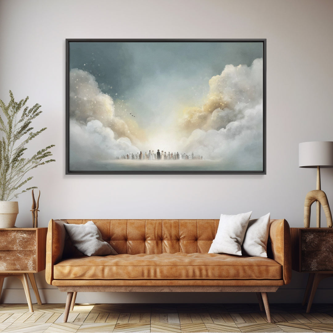 Garden Workshop – Framed Canvas Print – Christian Art Canvas – Jesus Painting – Christian Wall Art – Unique Christian Art – Christian Gift