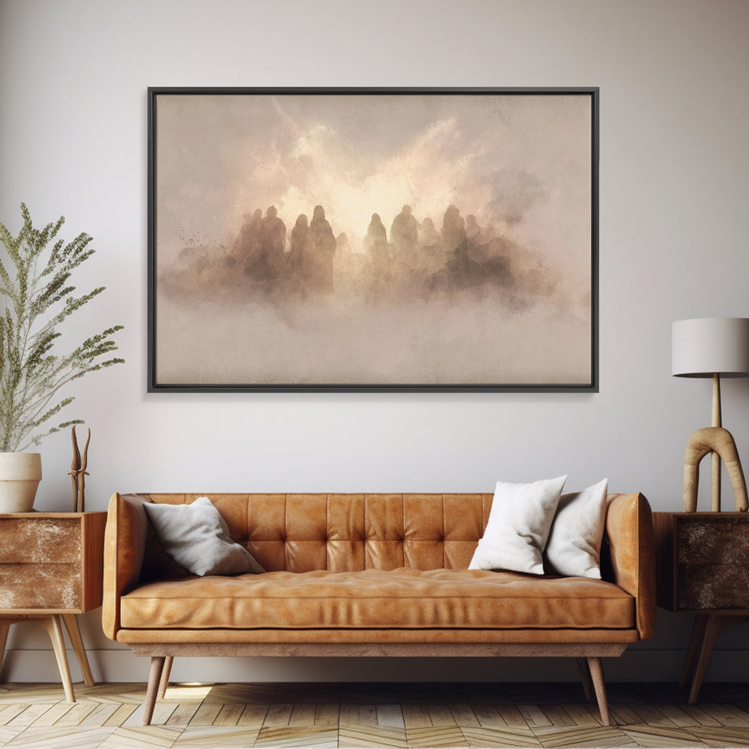Clouds Of Promise, Framed Canvas Print, Christian Art Canvas, Christian Wall Art, Christian Christmas Art, Moody Christian Art, Christian A