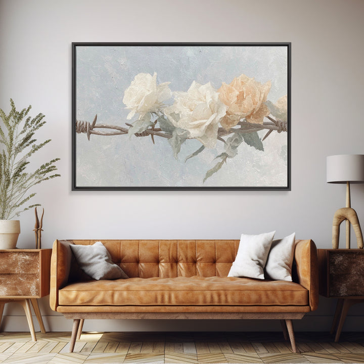 Thorned Beauty, Framed Canvas Print, Christian Wall Art, Christian Art Canvas, Christian Decor, Subtle Christian Art, Christian Gift Ideas,
