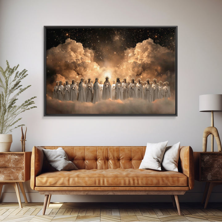 Heavenly Choir – Framed Canvas Print – Christian Wall Art – Christian Art Canvas – Jesus Painting – Christian Christmas Art – Christmas Wal