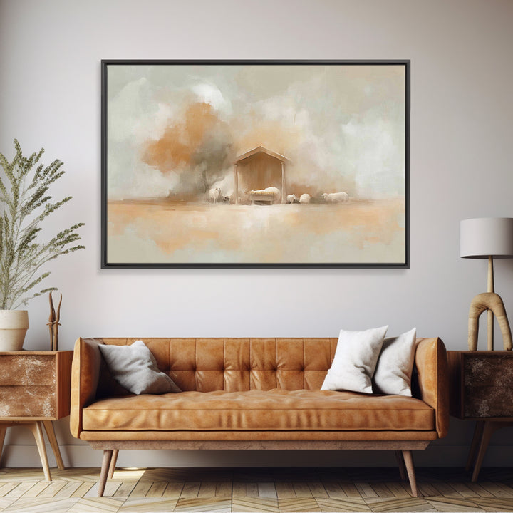 Light of Bethlehem – Framed Canvas Print – Christian Art Canvas – Christian Wall Art – Jesus Painting Canvas – Christian Christmas – Christ