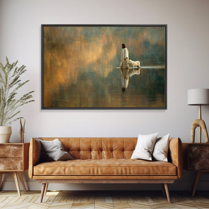 Guiding Light Path – Framed Canvas Print – Christian Wall Art – Jesus Painting – Christian Decor – Christmas Art – Christian Art Canvas