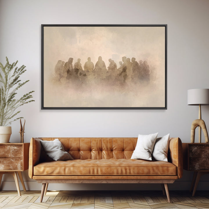 Sacred Fellowship – Framed Canvas Print – Christian Wall Art – Christian Art Canvas – Jesus Painting – Christian Decor – Christian Art – Mo