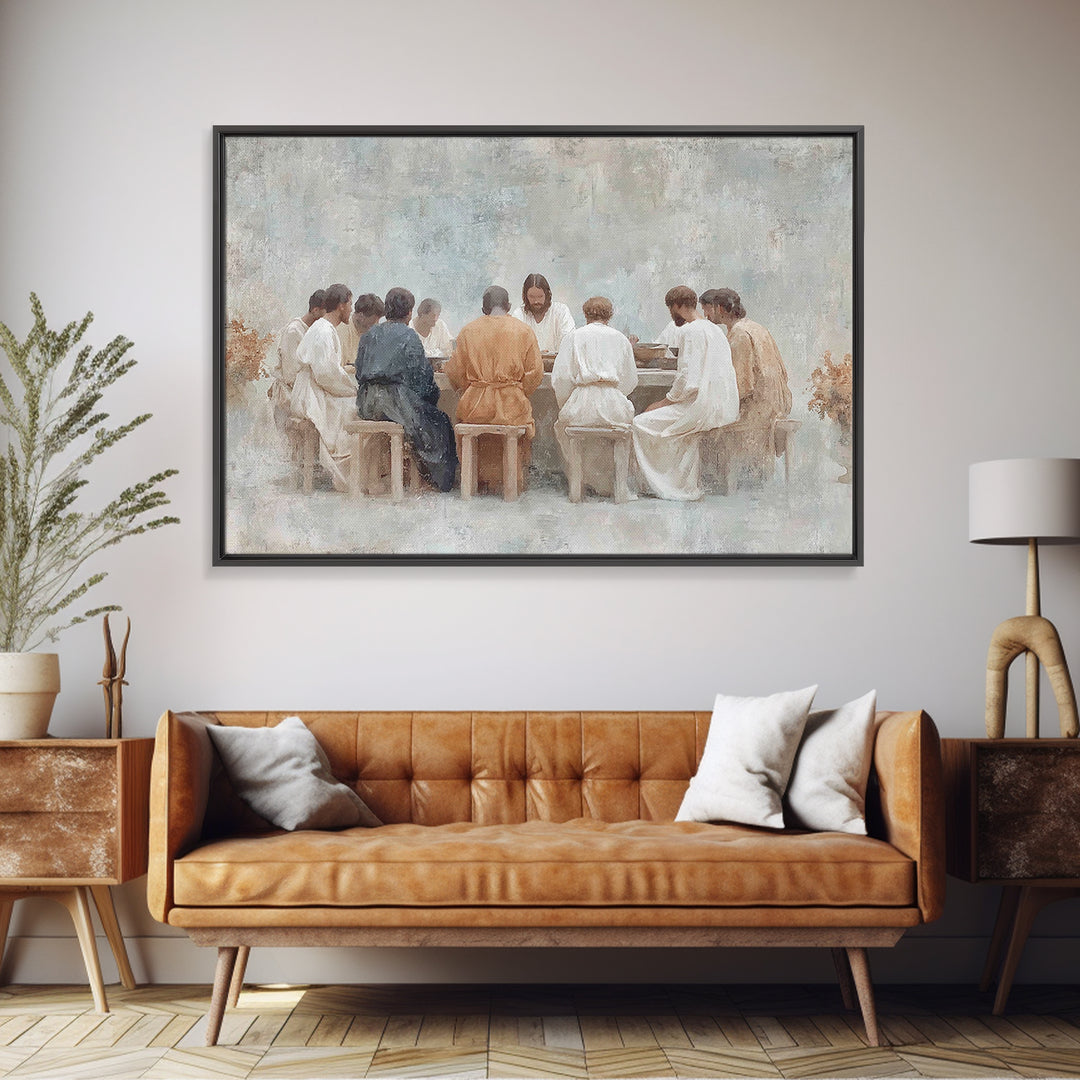 Communion Of Light – Framed Canvas Print – Christian Wall Art – Jesus Painting – Christian Art Canvas – Modern Christian Art – Christian De
