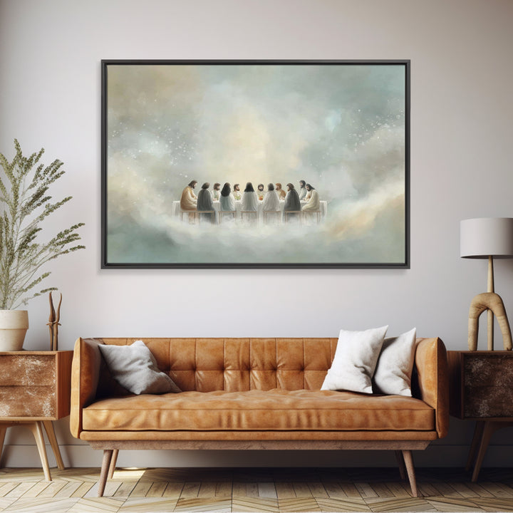 Holy Supper Unity – Framed Canvas Print – Jesus Painting – Christian Art – Christian Wall Art – Christian Art Canvas – Christian Decor – Mi