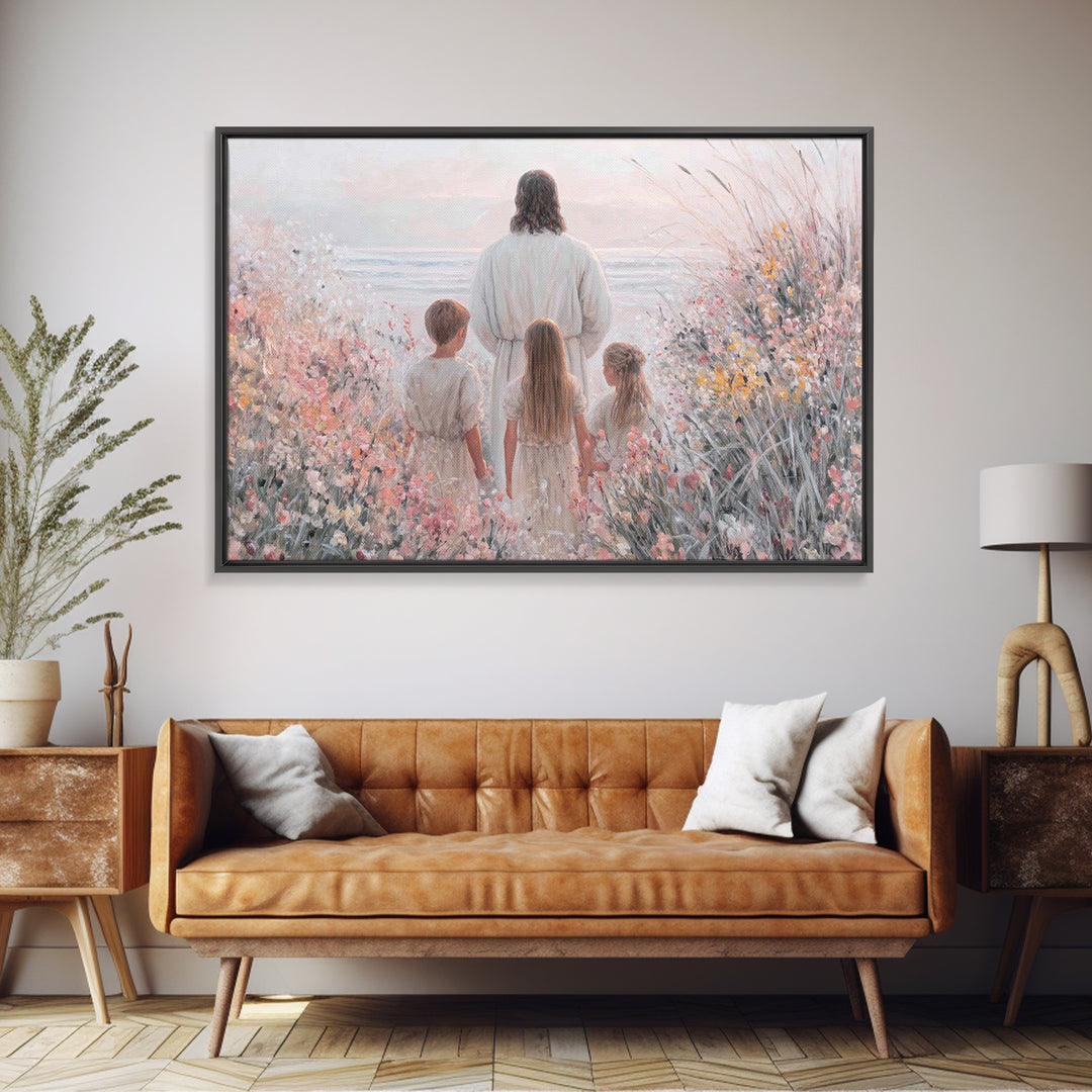 Garden Of Promise | Framed Canvas Print | Christian Wall Art | Christian Art Canvas | Jesus Painting | Subtle Christian Art | Christian Gif
