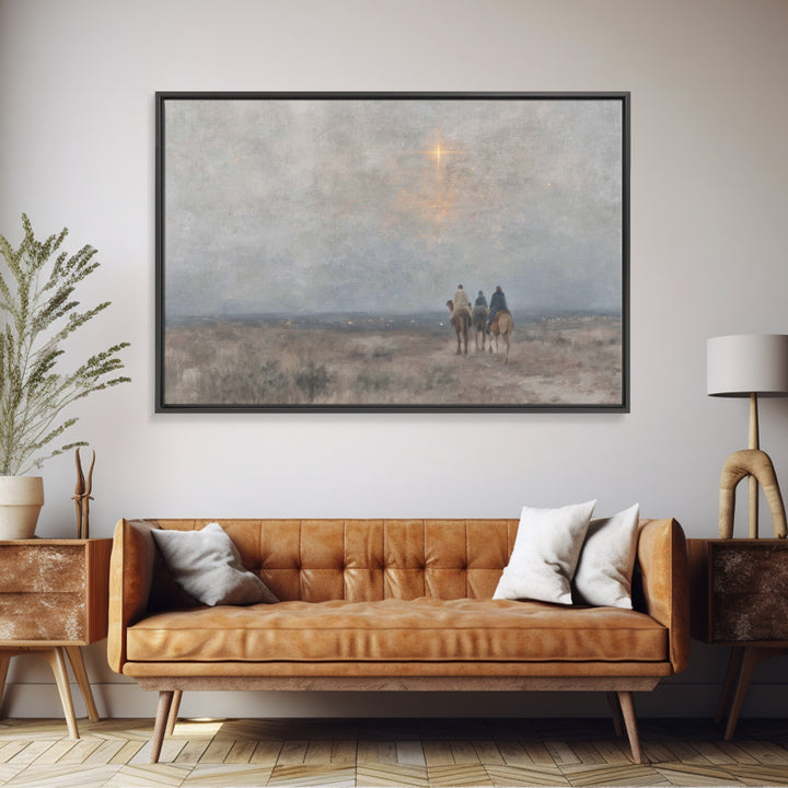 Heavenward Light, Framed Canvas Print, Christian Art Canvas, Christmas Wall Art, Subtle Christian Art, Framed Christmas Art, Christian Gift