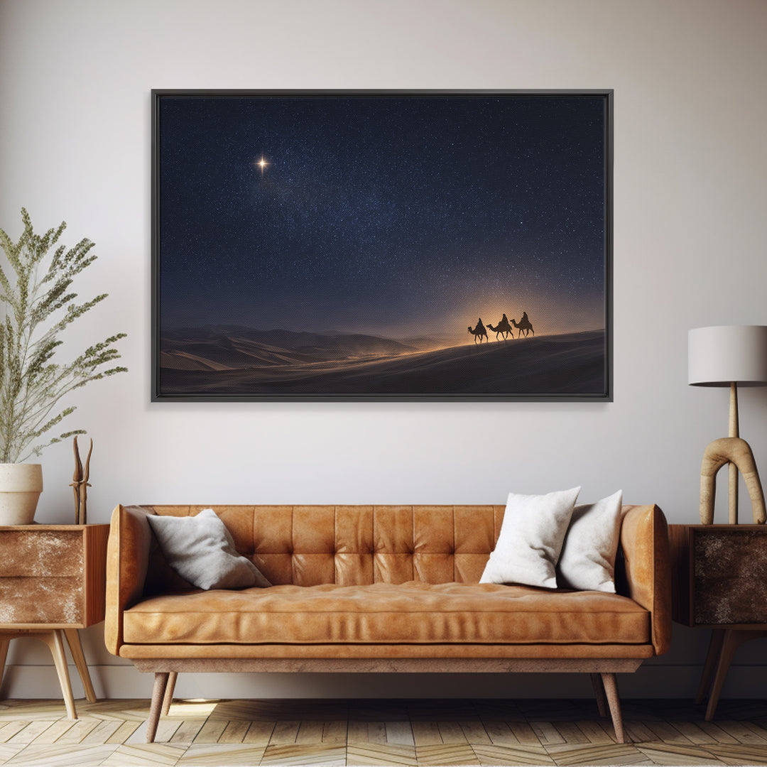 Epiphany Sky | Framed Canvas Print | Christian Art | Christmas Canvas Wall Art | Christian Art Canvas | Christian Gift Ideas | Christmas Ar