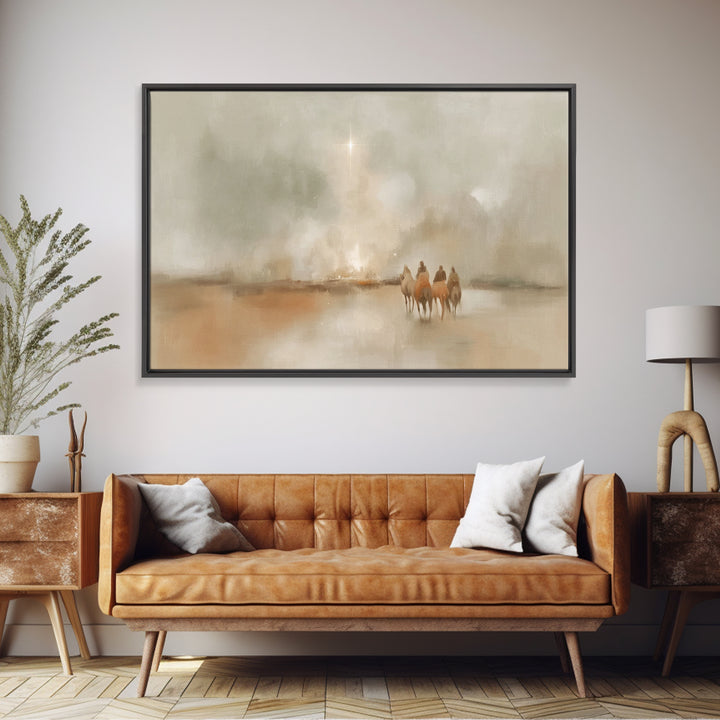 Night Of Wonder, Framed Canvas Print, Christian Wall Art, Christian Art Canvas, Christmas Art Work, Modern Christmas Art, Christian Art Gif