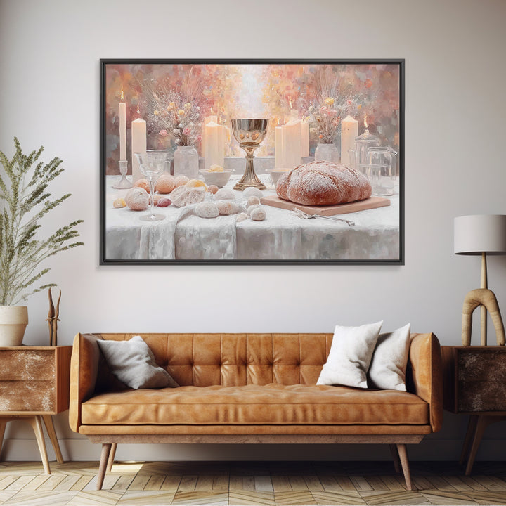 Radiant Communion – Framed Canvas Print – Christian Art Canvas – Christian Wall Art – Christmas Art Prints – Christian Christmas Decor – Mo