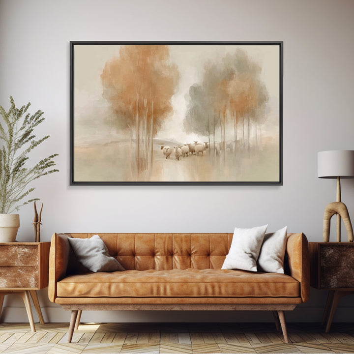 Blossoms Of The Shepherd, Framed Canvas Print, Christian Art Canvas, Modern Christian Art, Jesus Painting, Christian Wall Art, Christian Ar