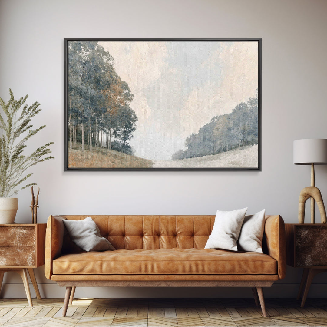 Quiet Hillside Grace | Framed Canvas Print | Christian Art Work | Subtle Christian Art | Christian Wall Art | Christian Art Canvas | Large