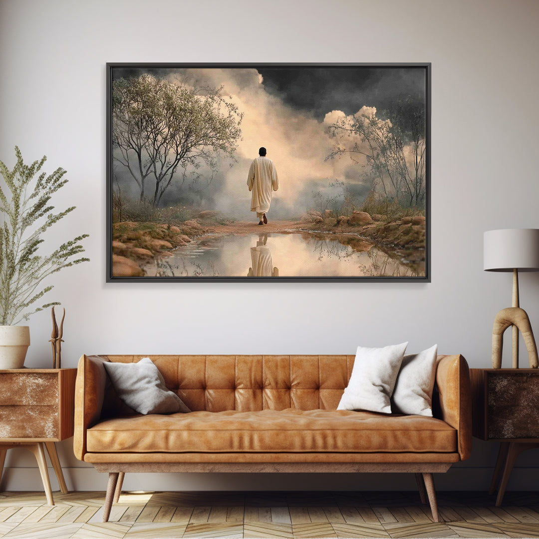Rising Dawn Hope, Framed Canvas Print, Christian Art Canvas, Christian Wall Art, Subtle Christian Art, Modern Christian Art, Christian Art