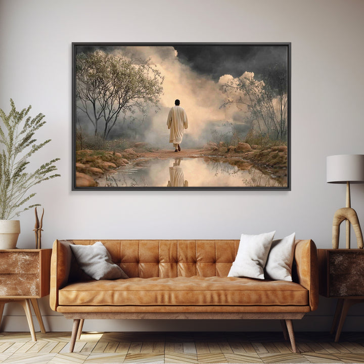 Rising Dawn Hope, Framed Canvas Print, Christian Art Canvas, Christian Wall Art, Subtle Christian Art, Modern Christian Art, Christian Art