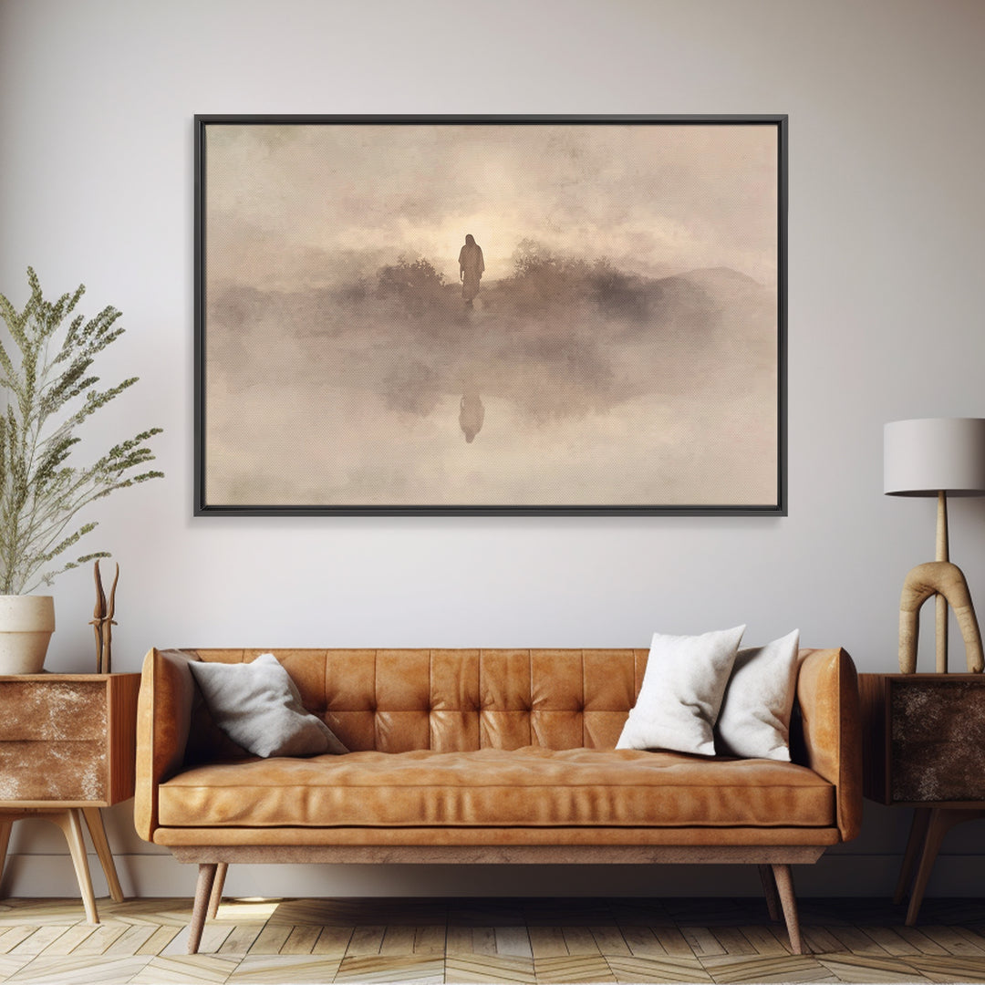 Dawn Of Hope | Framed Canvas Print | Christian Art Canvas | Christian Wall Art | Subtle Christian Art | Jesus Painting | Christian Decor