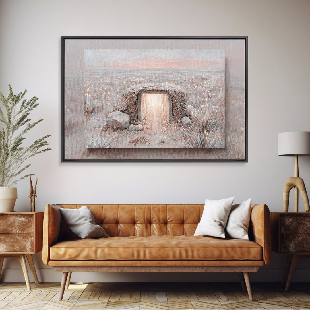 Heaven’s Doorway – Framed Canvas Print – Christian Wall Art – Christian Art Canvas – Christian Christmas Art – Christmas Art Prints – Chris