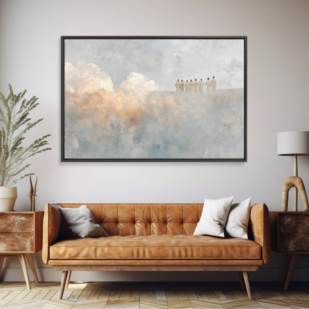 Clouds Of Majesty – Framed Canvas Print – Christian Art Canvas – Jesus Painting – Christian Wall Art – Subtle Christian Art – Large Christi