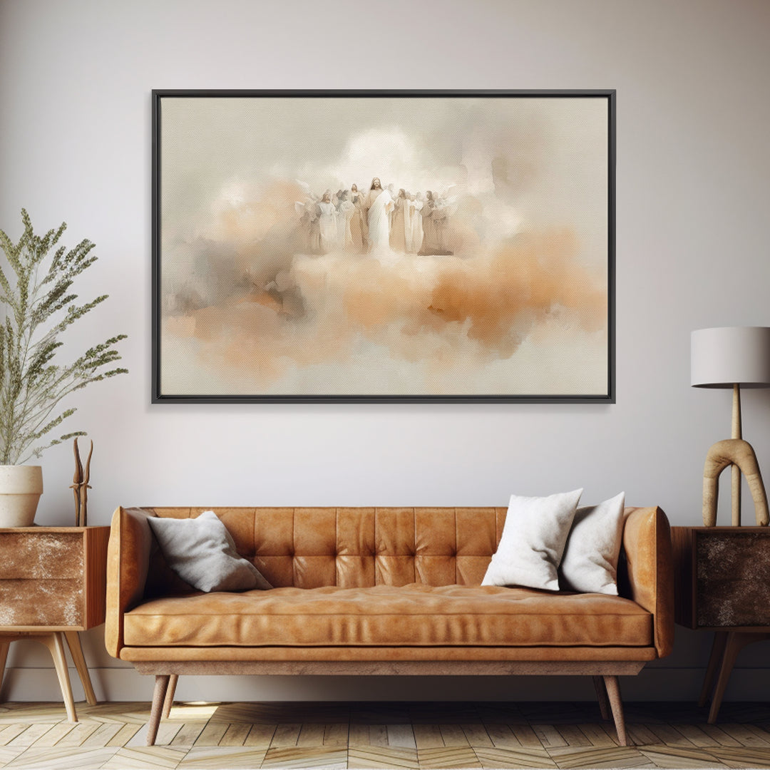 Radiant Host | Framed Canvas Print | Christian Art Canvas | Jesus Painting | Christian Wall Art | Large Christian Painting | Unique Christi