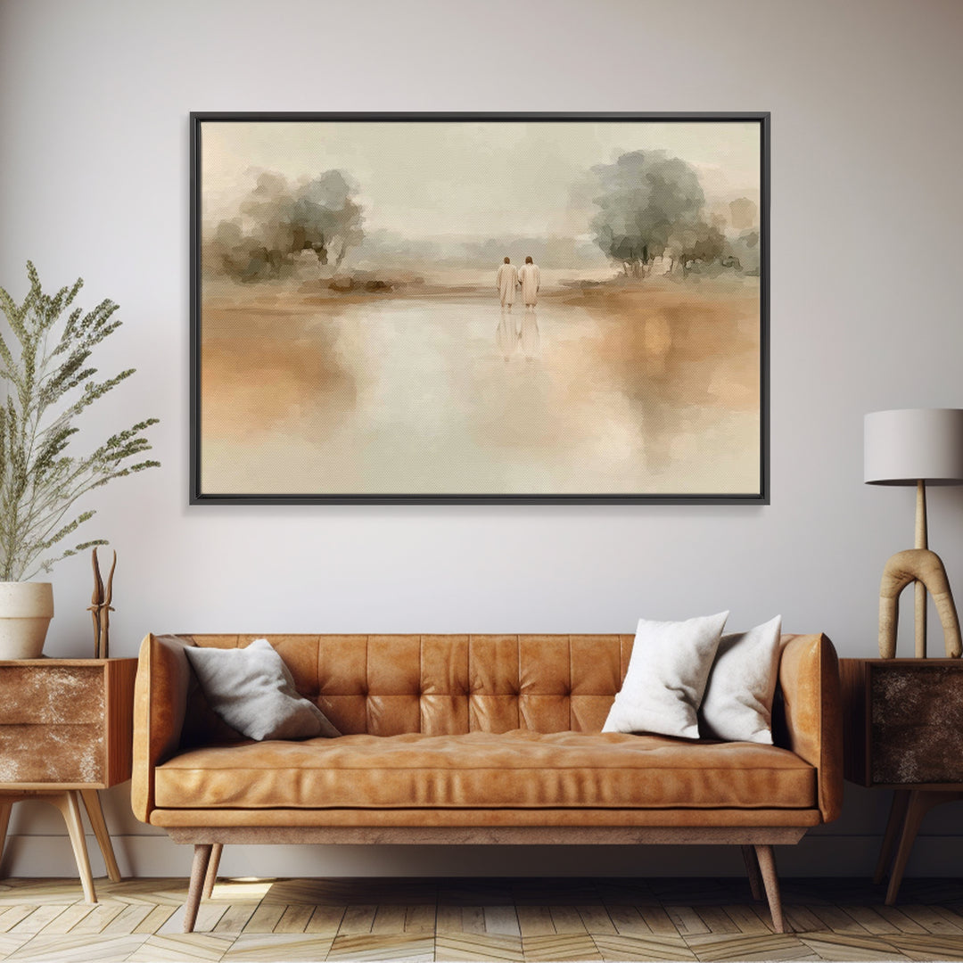 Walk Of Grace – Framed Canvas Print – Christian Art Canvas – Jesus Painting – Christian Wall Art – Subtle Christian Art – Christian Decorat