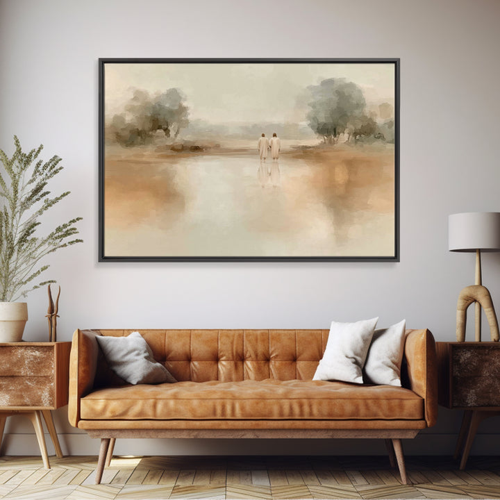 Walk Of Grace – Framed Canvas Print – Christian Art Canvas – Jesus Painting – Christian Wall Art – Subtle Christian Art – Christian Decorat