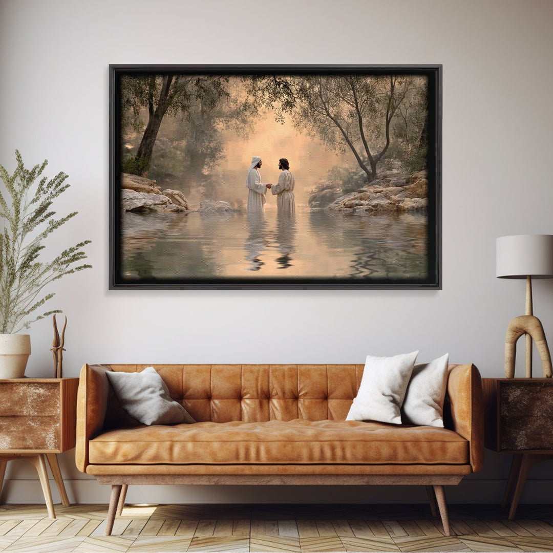 Holy Covenant Stillness – Framed Canvas Print – Christian Wall Art – Christian Art Canvas – Minimalist Christian Art – Christian Gift – Jes