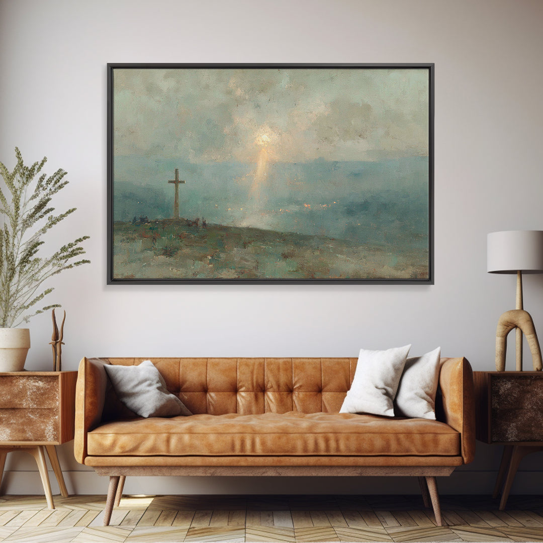 Twofold Grace – Framed Canvas Print – Jesus Painting – Christian Art Canvas – Modern Christian Art – Christian Wall Art – Christian Gift Id