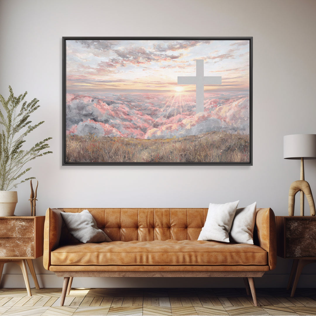 Horizon Of Hope – Framed Canvas Print – Christian Art Canvas – Christian Wall Art – Subtle Christian Art – Christian Gift – Christian Paint