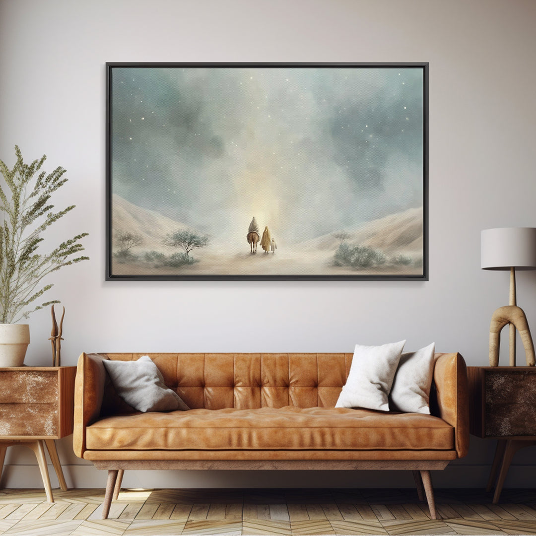 Guided By Light, Framed Canvas Print, Christian Wall Art, Christian Art Print, Subtle Christian Art, Christian Art Canvas