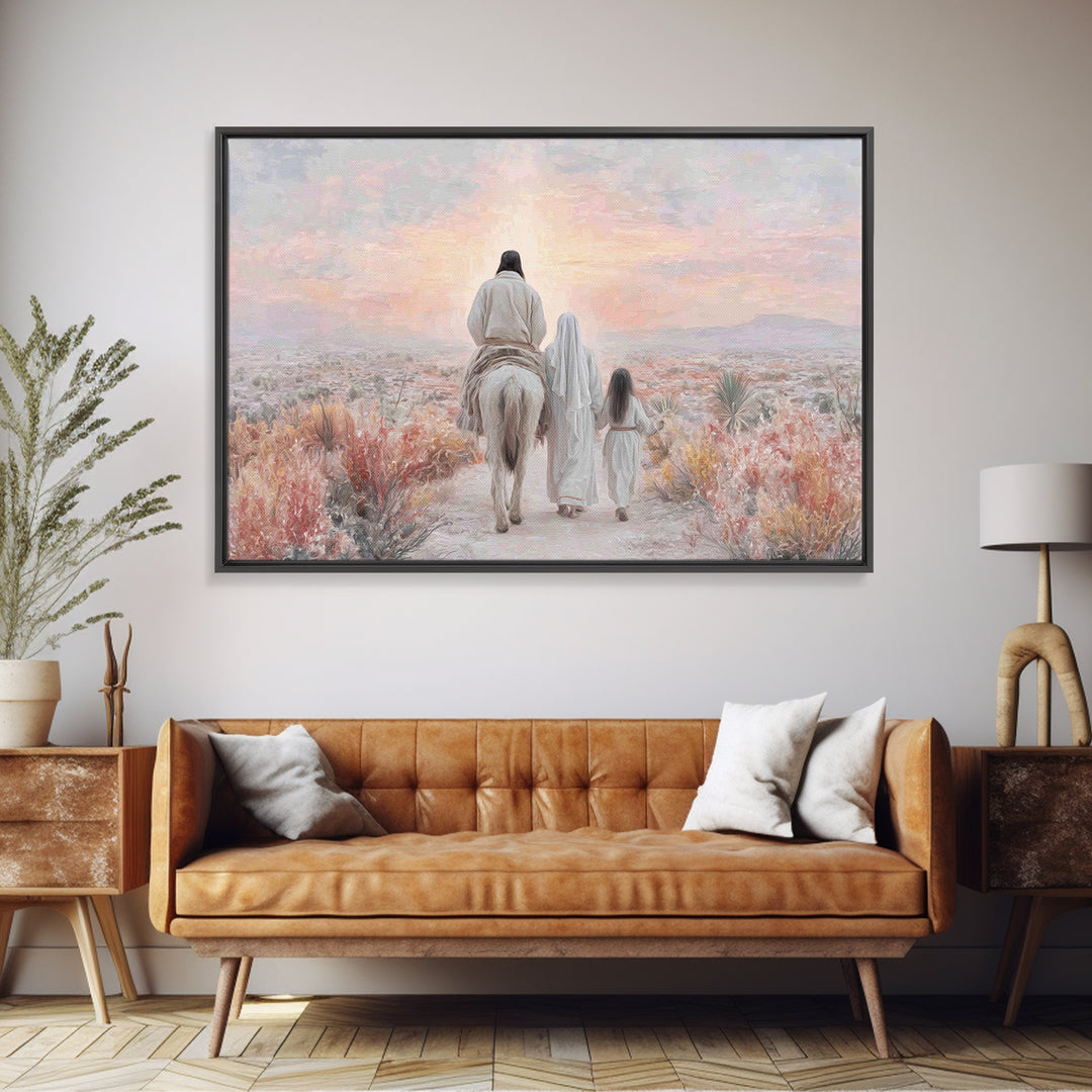 Walk Of Faith – Framed Canvas Print – Christian Art Canvas – Christian Wall Art – Modern Christian Art – Christian Gift Ideas