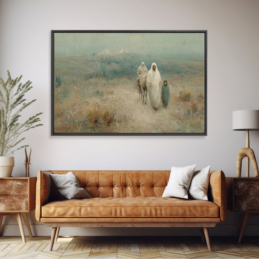 Journey Of Faith | Framed Canvas Print | Christian Art | Christian Art Canvas | Christian Wall Art | Christmas Art Prints | Jesus Painting