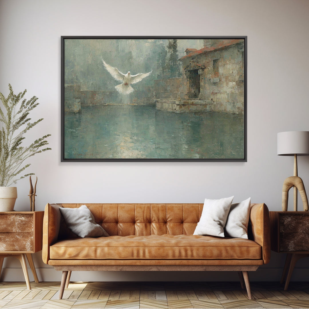 Sacred Waters | Framed Canvas Print | Christian Wall Art | Christian Art Canvas | Christian Paintings | Christian Art | Christian Gift Idea