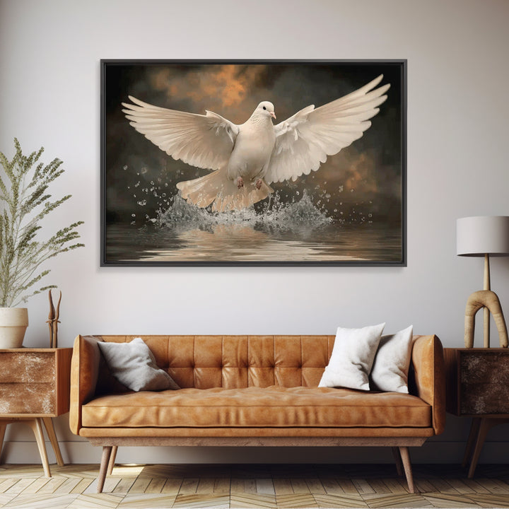 Rising Glory, Framed Canvas Print, Christian Wall Art, Christian Art Canvas, White Christmas Art, Christian Art Print, Christmas Art Framed