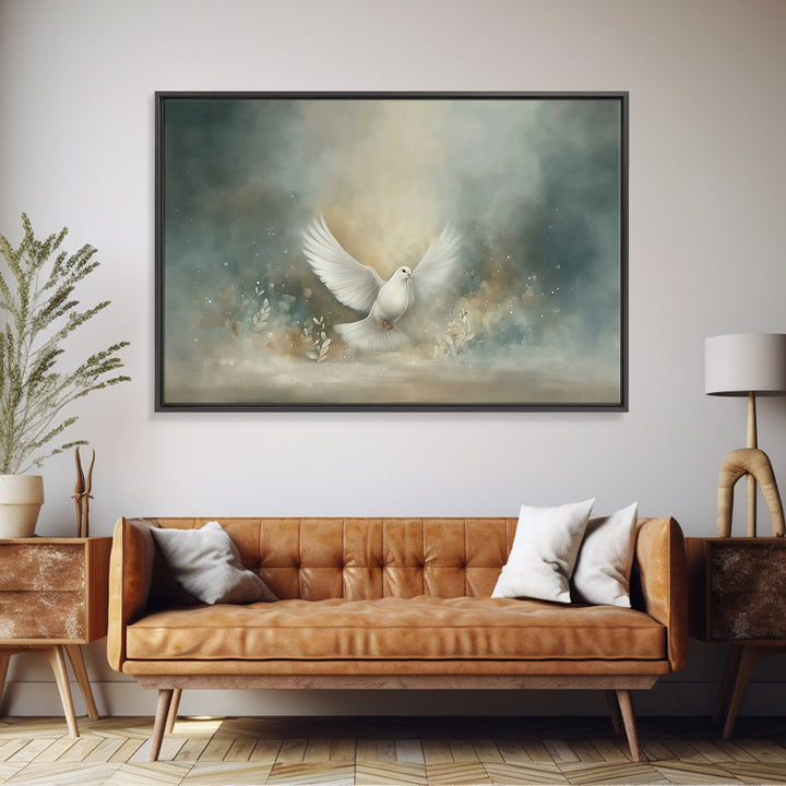 Dove Of Glory – Framed Canvas Print – Christian Art – Christian Wall Art – Christian Canvas – Christmas Art – Christian Gift Ideas
