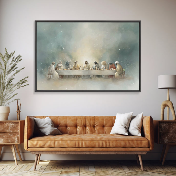 Sacred Communion | Framed Canvas Print | Christian Art Canvas | Christian Wall Art | Christian Art Work | Christian Gift | Christmas Art