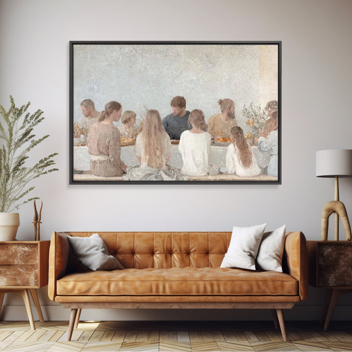 Gathered Grace - Framed Canvas Print - Christian Wall Art - Jesus Painting - Christian Art Canvas - Minimalist Christian Art - Christian Gi