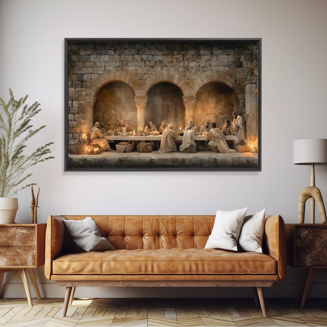 Holy Evening Light - Framed Canvas Print - Christian Wall Art - Christian Art Canvas - Jesus Painting - Vintage Christian Art - Christian D